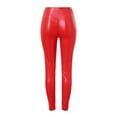 thumbnail image 6 of iHPH7 Leather Leggings for Women Faux Leather Leggings Pleather Leggings Leather Stretch Pants for Women Womens Faux Leather Leggings Leather Pants for Women Yoga Pants Women Red 3 L, 6 of 8