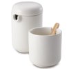 BonJour Ceramic Coffee and Tea Sugar and Creamer Set, Matte White