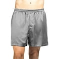 thumbnail image 5 of Fishers Finery Men's 100% Pure Mulberry Silk Boxers- No Roll Waist (Silver, M), 5 of 6