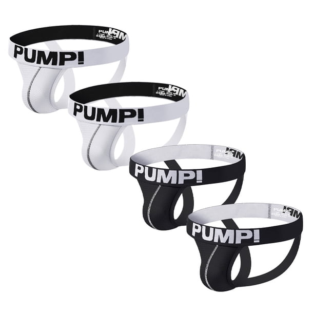 PUMP 4 unids/Set Sexy Jockstrap ropa interior de malla transpirable de secado rápido Bikini hombres tanga U convexo deportes Fitness bragas (4)H115pangjing