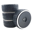 thumbnail image 4 of 4x 1/10 RC Neumáticos Piezas de repuesto Accesorios 4WD Piezas de blanco Sunnimix Neumáticos de coche RC, 4 of 6