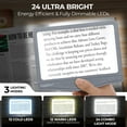 thumbnail image 5 of MAGNIPROS 5X Large LED Full Page Magnifying Glass with Collapsible Hands-Free Stand & 3 Color Modes to Reduce Eye Strain, Ideal for Reading Small Prints, Crafting, Low Vision & Seniors, 5 of 11