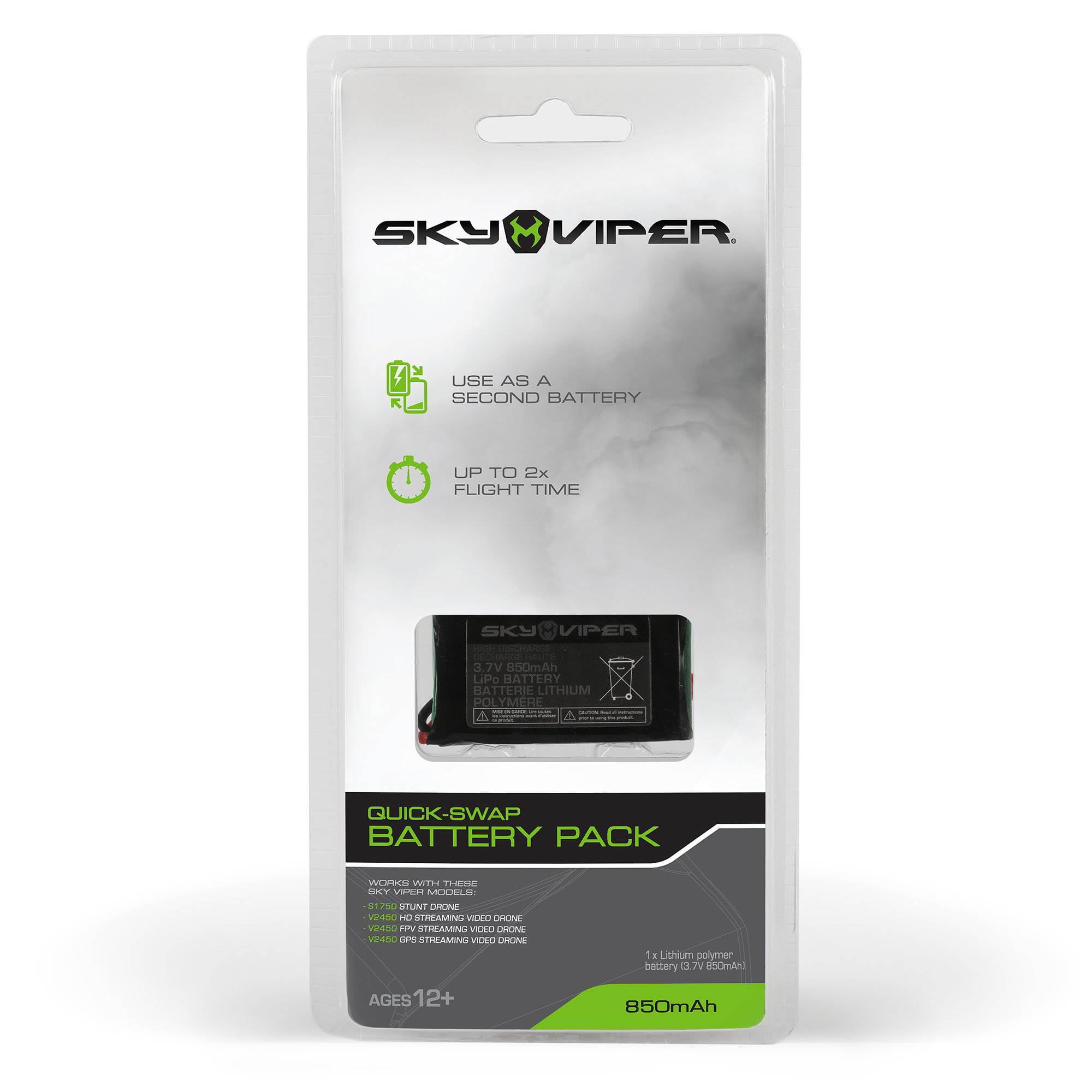 sky viper v2450 gps battery