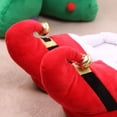 thumbnail image 3 of par de pantuflas cálidas de felpa, antideslizantes, regalo de Navidad para adultos y niños, color rojo, talla 41-47, 3 of 6