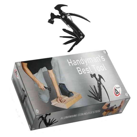 Ascent Handyman DIY Gift Tool Hammer Pliers 8 in 1 Multitool Gift Boxed, Handy Pocket Knife Screwdriver Saw For Camping Fishing Hiking Hunting - Gift Idea for Father, Men, Boyfriend, Women