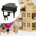 thumbnail image 5 of Almencla Dolls House Piano Music Box 1:12 Scale DIY Scene with Stool Piano Musical Instrument Model Musical Box for Musicians Birth, 5 of 7