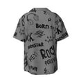 thumbnail image 6 of PAYOHTO Rock Star Mens Hawaiian Casual Short-sleeved Shirt Tropical Summer Beach Button Down Shirts, 6 of 7