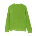 thumbnail image 5 of Wutalume Women's Fashion Long Sleeve Solid Color Round Neck Thickened Oversized Slouchy Knitted Pullover Sweater, Cozy Winter Warm Casual Loose Fit Tops for Daily Wear,Light Green S, 5 of 8