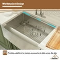 thumbnail image 6 of CASAINC 30 in. Farmhouse/Apron-Front Single Bowl 18 Gauge Brushed Stainless Steel Workstation Kitchen Sink with Accessories, 6 of 11