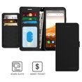 thumbnail image 2 of CoverON Alcatel Apprise Phone Case / Glimpse / Volta Wallet Case, RFID Blocking Vegan Leather 6x Card Slot Holder Cover Flip Folio Phone Pouch, Black, 2 of 6