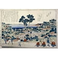 thumbnail image 2 of Hokusai 32x23 Black Ornate Wood Framed with Double Matting Museum Art Print Titled - Ordnance Survey of Countryside, 2 of 4