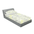 thumbnail image 2 of Ambesonne Floral Fitted Sheet & Pillow Sham Set, Leaves Branchs Vintage, Twinxl, Grey Green, 2 of 2