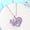 Purple, variant on Ins Butterfly Love Necklace With Rhinestones Fashion Personality Hollow Heart-shaped Clavicle Chain Pendant Necklace For Valentine's Day