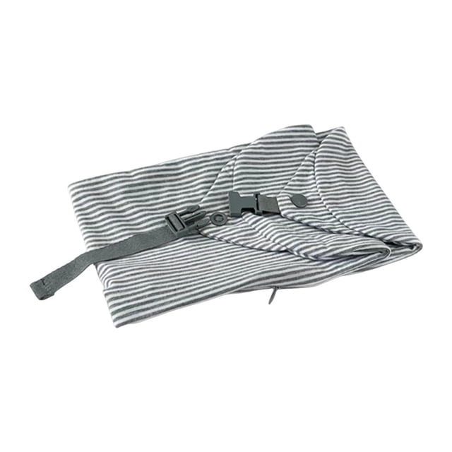 Funda de almohada de viaje rellenable Funda de almohada para el cuello rellenable con accesorios de ropa Gris claro