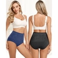 thumbnail image 3 of Women's Cotton Underwear High Waisted 4 Pack, Breathable Panties for Ladies, Soft Full Coverage Multipacks Briefs, 3 of 6