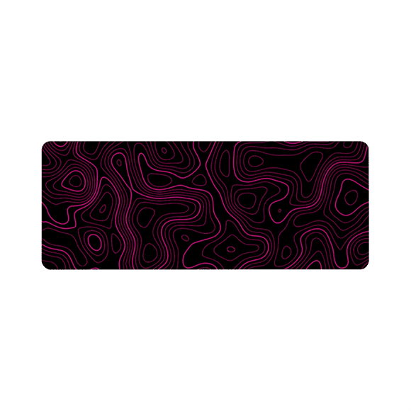 Topographic Contour Extended Big Mouse Pad Computer Keyboard Mouse Mat Mousepad with 2mm Non-Slip 11.8x31.5Inch D