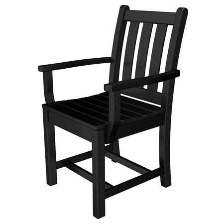 Recycled Sand and Sea Outdoor Patio Dining Arm Chair - Black