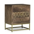 thumbnail image 3 of Artisan - Crafted Mango Wood | Three - Drawer Nightstand for Bedroom Use | Bring Out the Best in Your Home Decor, 3 of 5
