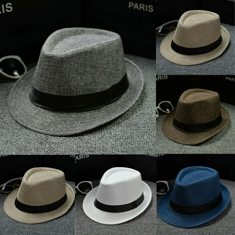Summer Sun Hats For Men And Women UV Protection, Straw Fedora Berets,  Panama Jazz Hat For Beach And Travel From Aawqq, $11.32
