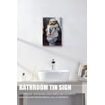 thumbnail image 4 of Dog Reading The Newspaper On Toilet Funny Tin Signs Wall Plaque Farmhouse Bathroom Wall Decor Dog Sitting in Toilet Poster for Toilet Bathroom Dog Artwork 12x8 Inches, 4 of 6