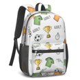 thumbnail image 2 of Soccer and Trophy White Pattern 17" School Backpacks for Teens,Waterproof Oxford Fabric,S-Shape Padded Straps for School,Travel,Hiking,Camping, 2 of 6