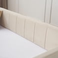 thumbnail image 3 of Demi Bonn Twin Upholstered Daybed Frame with Trundle, Twin Size Sofa Bed for Bedroom Living Room Guest Room, Wood Slat Support, Beige, 3 of 7