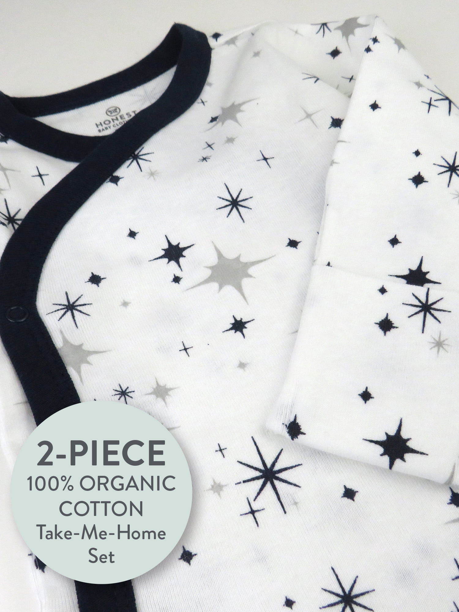 Honest Baby Clothing Baby Boy or Girl Gender Neutral Organic Cotton Take Me Home Set, 2 Piece (Preemie-9 Months)