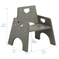 thumbnail image 2 of ECR4Kids Stackable Wooden Toddler Chair, 8in, Grey Wash, 2-Pack, 2 of 9