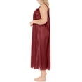 thumbnail image 4 of Ezi Satin Silk Nightgown For Women - Soft & Breathable Womens Sleepwear- Sexy Short Sleeves Womens Sleepwear, M - Plus Size,4X,Wine, 4 of 9