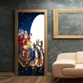 thumbnail image 2 of 77 x 200cm Door StickerGSticker Door Poster 3D Santa Claus Giving Children Christmas Gifts Vinyl Door Poster Wall Sticker Wallpaper Art Decor, 2 of 3