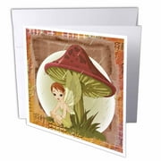 3dRose, Fairy in the Rain, 6 Greeting Cards with envelopes