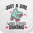 thumbnail image 4 of Inktastic Just a Girl Who Loves Skating Girls Baby Bib, 4 of 4