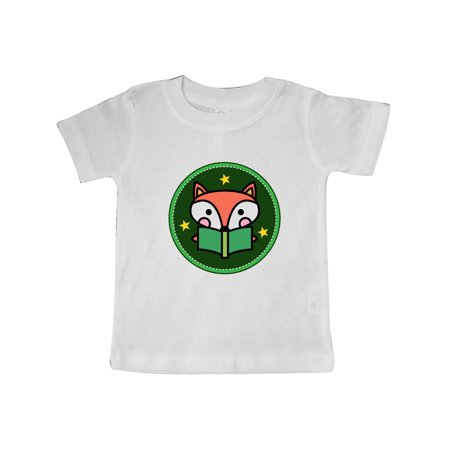 

Inktastic Reading Gift Fox with Book Gift Baby Boy or Baby Girl T-Shirt