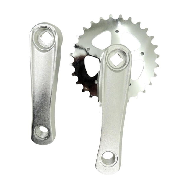 fastboy Kids Bicycle Crankset Riding Replacement Accessories Children Set Crank Bike Gray Silver 28T