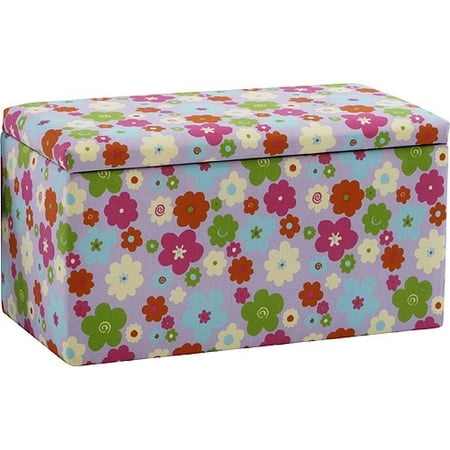 Upholstered Storage Bench, Floral Girly