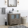thumbnail image 3 of Vanity Art 30" Single Sink Freestanding Bathroom Vanity Set with Engineered Marble Top and Mirror, 3 of 9