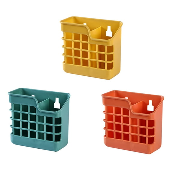 WRISTBIQUE 3Pcs Home Kitchen Tool Holder Square PP Wall Mounted for Chopsticks