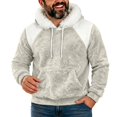 thumbnail image 3 of EliteGoogv Men's Color Block Hoodie Collar Pullover Sweatshirt Drawstring Kangaroo Pocket Long Sleeve Cozy Loose Fit Winter Top,XXXXXL, 3 of 7