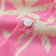 thumbnail image 6 of Stamzod Hawaiian Shirt for Men Casual Short Sleeve Button Down Vintage Tops Summer Tropical Beach Vacation Shirts Oversized Shirts for Men Pink A L, 6 of 7