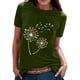 thumbnail image 1 of Gibobby Blusa Mujer Blusa T camisa O cuello de mangas sueltas Mujeres Casual Impresión Carta de mujer Blouse de la mujer（Verde， XXXL), 1 of 5