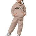 thumbnail image 7 of Kids Casual Tracksuit Set - Long Sleeve Printed Hoodie with Matching Pants, Warm and Soft Fall Winter Outfit for Girls 2-13, 7 of 7