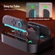 thumbnail image 3 of Base de carga con controlador 4 en 1 para Nintendo Switch 2 Joy con Gamepad, carga rápida de 2,5 horas con indicador LED y soporte de almacenamiento organizado para accesorios Switch 2, 3 of 9