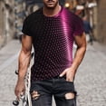 thumbnail image 4 of Chandail à Manches Courtes pour Homme, T-Shirt à Col Rond Imprimé, Mode Décontractée, Coupe Ample pour Superposition Hivernale avec Vestes et Shorts, 4 of 5