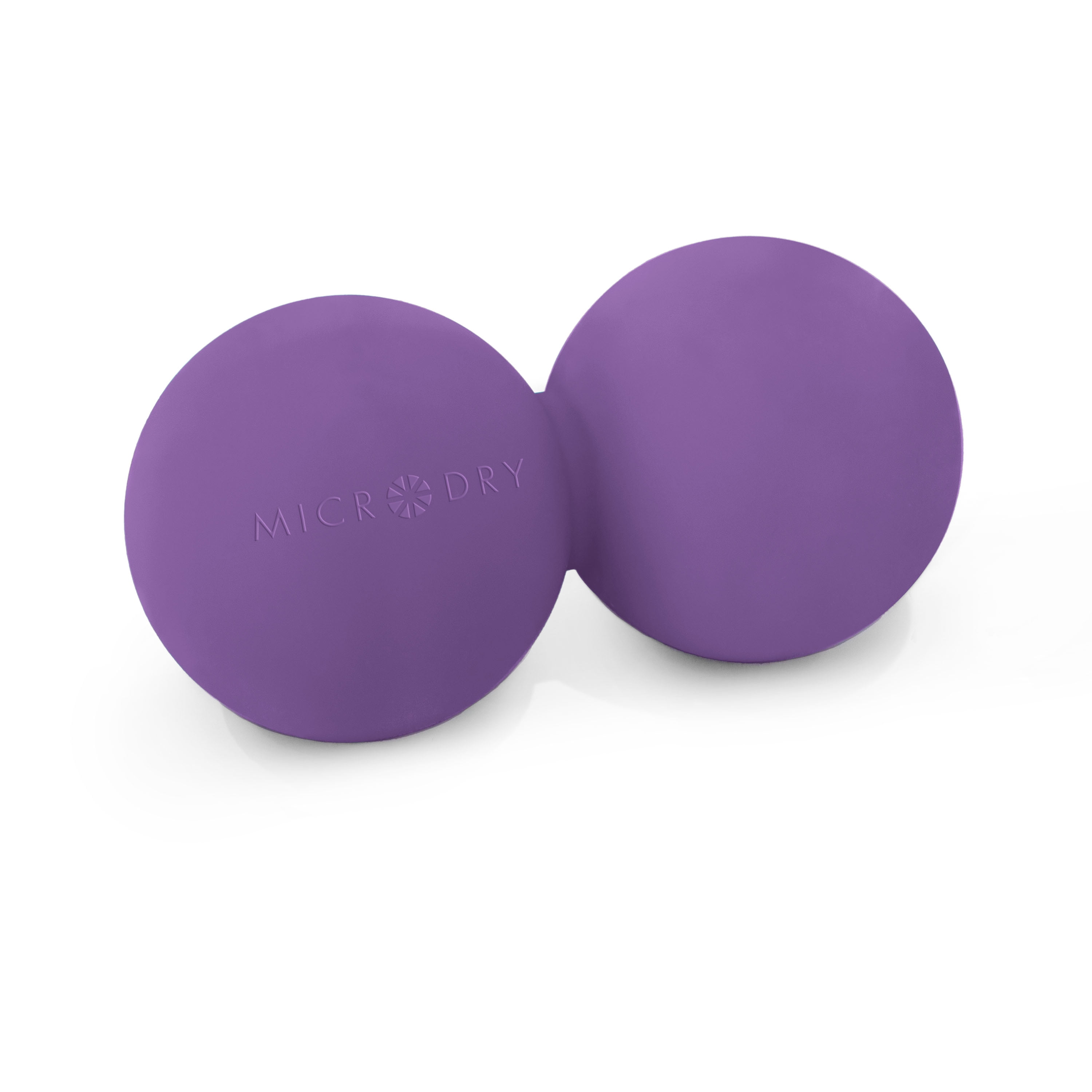 (2 pack) Microdry Dual-Ball Massage Roller for Deep Tissue Relief, Purple