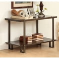 thumbnail image 3 of Furniture of America Erasmus Transitional Wood 1-Shelf Console Table in Dark Oak, 3 of 4