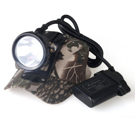 Kohree 5W KL6LM Waterproof IP65 LED Miner Headlamp with Smart Charger & Car Charger Fit for Hunting Hog deer coon