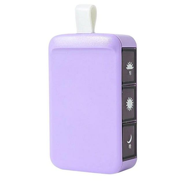 3 Compartments Storage Box BPA Free Vitamine and Medicine Box for Daily Life Working Outdoors