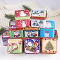 thumbnail image 7 of 5pcs Assorted Christmas Metal Empty Tin Decor Box Candy Cookie Storage Container in Multicolor, 7 of 7