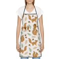 thumbnail image 3 of Disketp Squirrel And Leaves Kitchen Apron with adjustable Aprons for Women with Pockets Cooking Powder Pink Apron, 3 of 7
