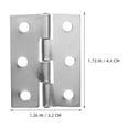 thumbnail image 4 of FUTUREORYY 20Pcs Cabinet Door Hinges Set Corrosion Resistant 1.7x1.3x0.04in Silver Rectangular, 4 of 4